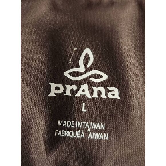 PrAna printed capri 3/4 pillar Leggings (yoga) slate canopy olive sz Large - Picture 3 of 9